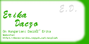 erika daczo business card